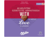 Pieninio šokolado saldainiai MILKA WITH LOVE, 110 g
