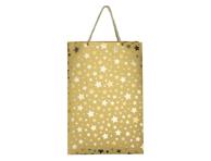 Dovanų maišelis, 24x36x13 cm, auksinės žvaigždės