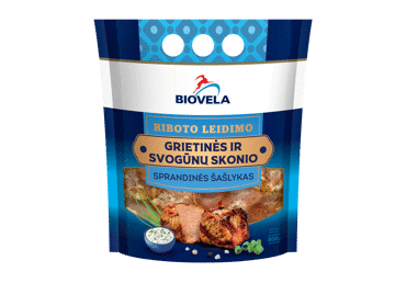 Sausai marinuotas kiaulienos sprandinės šašlykas, grietinės ir svogūnų skonio, 800 g