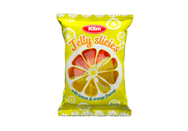 Želės saldainiai JELLY SLICES, citrinų ir apelsinų skonio, 240 g