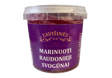 Marinuoti raudonieji svogūnai, 340 g
