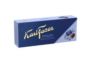 Saldainiai KARL FAZER su mėlynių skonio įdaru, 250 g
