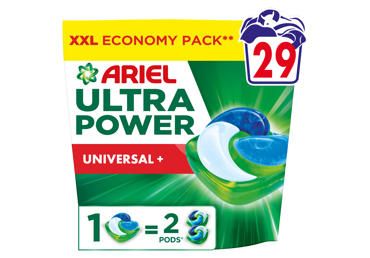 Skalbimo kapsulės Ultra Power Universal+ ARIEL, 29 skalb.