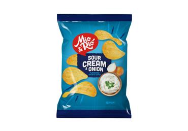 Bulvių traškučiai MIO&RIO, grietinės ir svogūnų skonio, 150 g