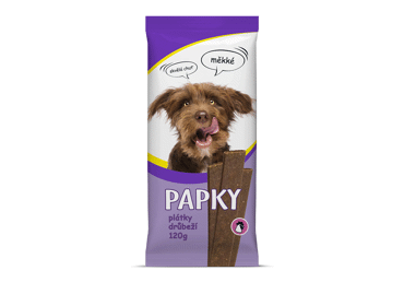 Baltyminės šunų lazdelės PAPKY kalakutienos griežinėliai, 120 g