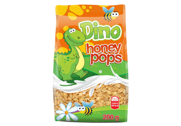 Kviečiai DINO HONEY POPS su medumi, 200 g Kviečiai DINO HONEY POPS su medumi, 200 g