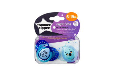 Silikoninis čiulptukas NIGHT (6-18 mėn.), 1 vnt. - 2