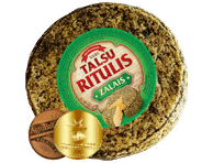Sūris TALSU RITULIS su žalumynais, 45 % rieb., 1 kg