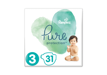 Sauskelnės PAMPERS PURE 3 (6-10 kg.), 31 vnt.