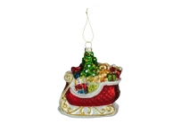 Stiklinis Kalėdų eglutės žaisliukas,margas, 10.4*5.1*11.4