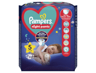 Sauskelnės-kelnaitės PAMPERS Night Pants, Value Pack, 5 dydis, 22 vnt.