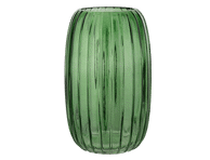 Stiklinė vaza ILAJA Clara Green 15x25 cm