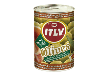 Žaliosios alyvuogės ITLV su kumpio įdaru, 300 g