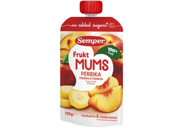 Vaisių tyrė SEMPER su persikais, bananais, nuo 6 mėn., 110 g