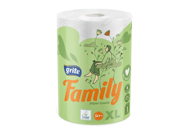 Popieriniai rankšluosčiai GRITE FAMILY XL (2 sluoksnių), 1 vnt.