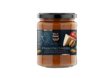 Makaronų padažas WELL DONE PREMIUM su pomidorais, skrudintomis pistacijomis ir rikota, 300 g