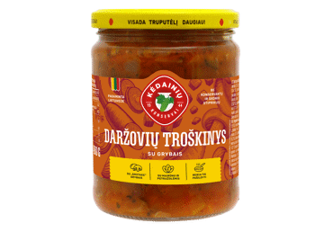 KĖDAINIŲ KONSERVŲ FABRIKO daržovių troškinys su grybais, 480 g