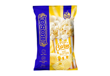 Spraginamieji kukurūzai BOSO, sviesto skonio, 100 g