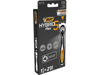 Vyriškas sisteminis skustuvas BIC FLEX5 HYBRID, 2 galvutės, 1 vnt.