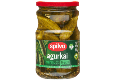 Marinuoti agurkai SPILVA, 670 g