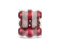 Kalėdų eglės žaisliukų rinkinys 12vnt