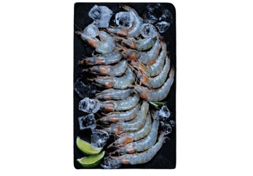 Atšildytos baltakojės blyškiosios krevetės, nevirtos, 1 kg