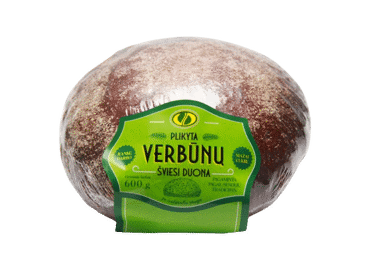 VERBŪNŲ šviesi plikyta duona, 600 g