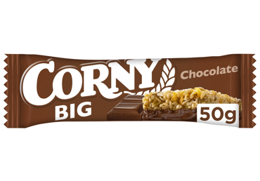 Javainių batonėlis CORNY BIG su pieninio šokolado gabal., 50 g - 2