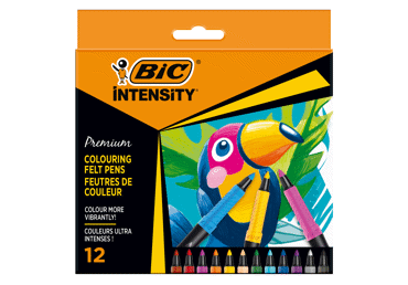 Flomasteriai BIC INTENSITY, 12 spalvų