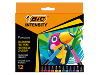 Flomasteriai BIC INTENSITY, 12 spalvų