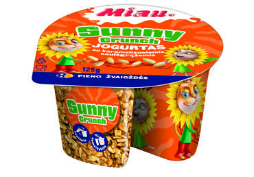 Jogurtas su vanile ir karamel. saulėgrąž. MIAU, 6,6 % rieb., 125 g