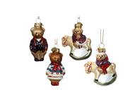 Stiklinis Kalėdų eglės žaisliukas, L4.5xW3.5xH7.5 cm