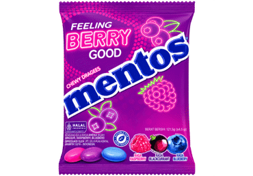 Kramtomieji saldainiai MENTOS BERRY GOOD, 121.5 g
