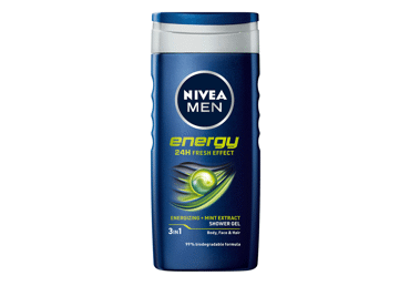 Vyriškas kūno ir plaukų prausiklis NIVEA MEN ENERGY, 250 ml