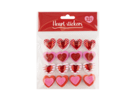 Širdelės formos lipdukai, 32 vnt.