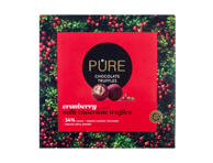 Pieninio šokolado PURE CHOCOLATE triufeliai su spanguolių kremo įdaru, 120 g