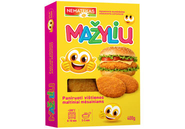 MAŽYLIŲ vištienos maltiniai mėsainiams džiūvesėliuose, 400 g