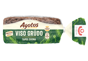 AGOTOS visų grūdo dalių tamsi duona su raugu, 600 g