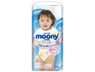 MOONY sauskelnės-kelnaitės mergaitėms Airfit XL 12-22kg 38 vnt.