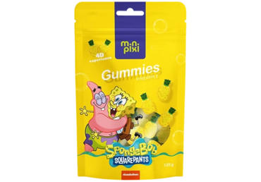 Guminukai MINIPIXI SPONGEBOB, vaisių skonio, 80 g