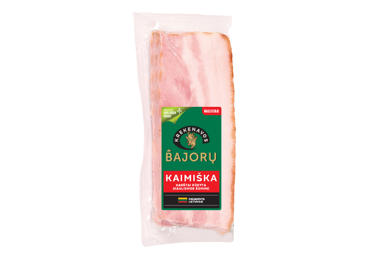 K. r. BAJORŲ KAIMIŠKO SKONIO kiaulienos šoninė, I r., 1 kg