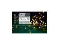 Elektrinė vidaus girlianda, 120LED, 1 vnt., rožinė/auksinė