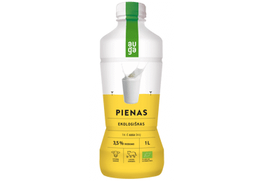 Pienas AUGA EKO ,3,5% riebumo, 1 l Pienas AUGA EKO ,3,5% riebumo, 1 l