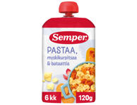Patiekalas su makaronais, saldžiomis bulvėmis ir moliūgu SEMPER RTE nuo 6 mėn., 120 g