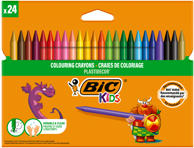 Spalvinimo kreidelės BIC PLASTIDECOR  24 vnt.