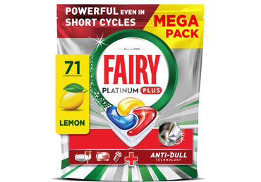 Automatinių indaplovių kapsulės FAIRY Platinum+ Lemon, 71vnt