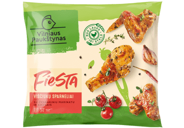 Viščiukų sparneliai FIESTA su česnakiniu marinatu ir kmynais, 850 g
