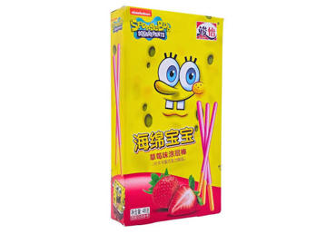 Sausainių lazdelės SPONGEBOB STRAWBERRY, 48 g