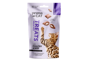 Traškus kačių skanėstas PRIMACAT (odai ir kailiui), 40 g