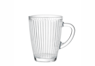 Stiklinis puodelis ILAJA Basic Stripe, 400 ml